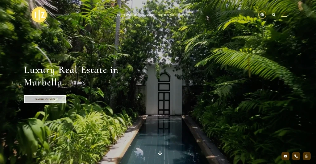 Site IZIMO Developers et photographie d’une villa contemporaine